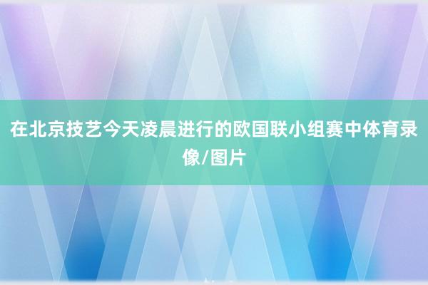 在北京技艺今天凌晨进行的欧国联小组赛中体育录像/图片